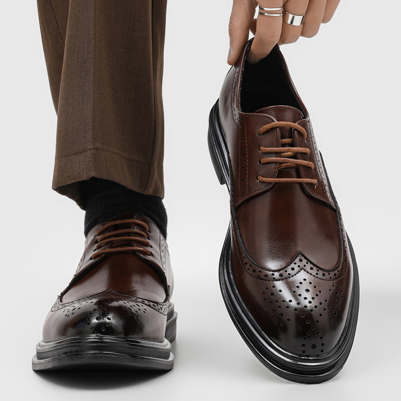 Young Men'S Grooming - Sapatos Casuais de Couro para Homens,