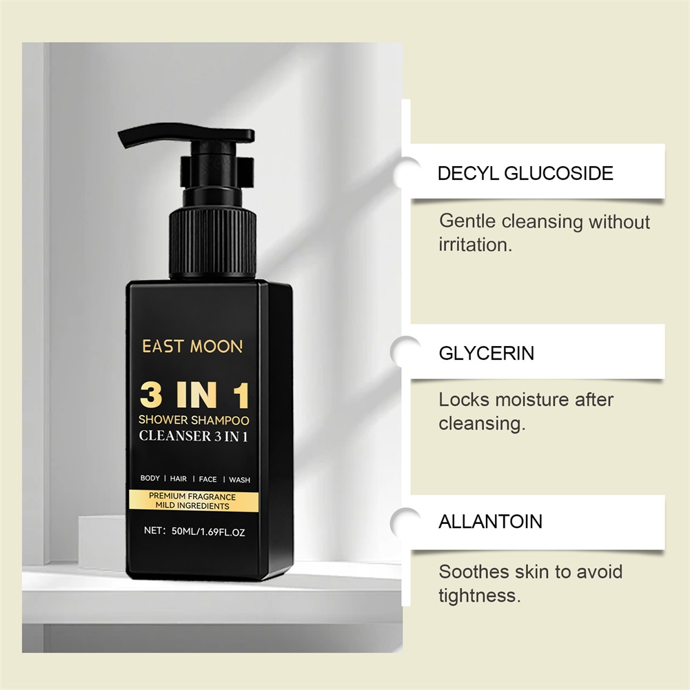 Shampoo 3 em 1 de 50ml para li - Face Wash Mens avaliação e preço