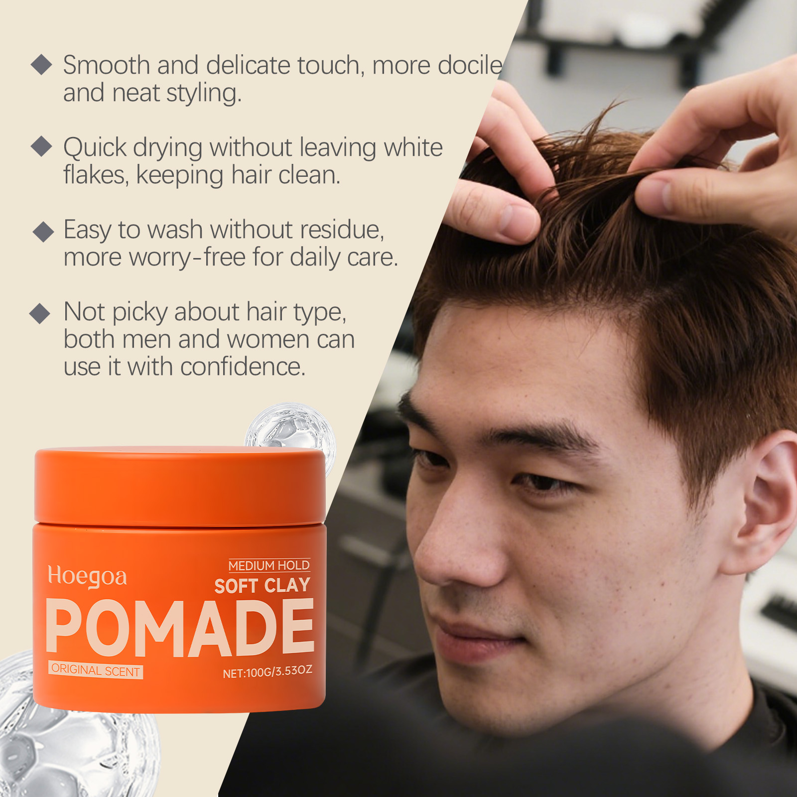 Cera de cabelo original de lon - Men'S Grooming Gel avaliação e preço