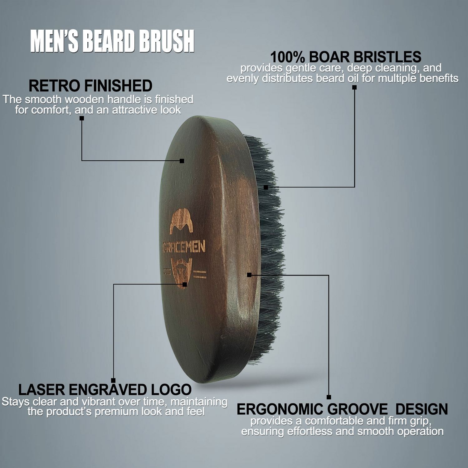 Gracemen kit de barba-escova d - Mens Grooming Kit Bag avaliação e preço